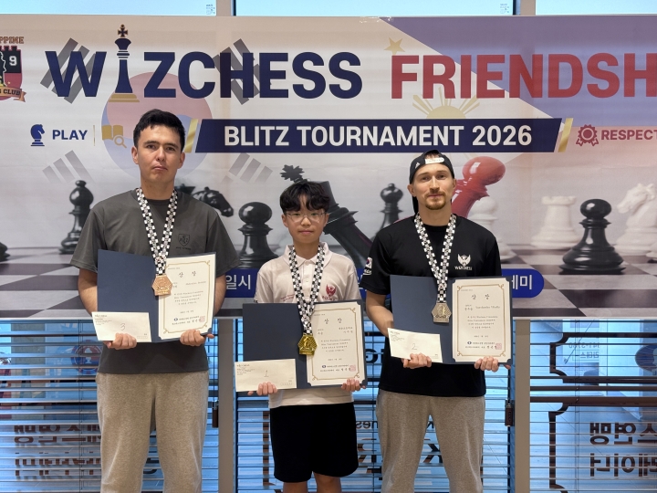 WizChess Friendship Blitz Tournement 2026 오픈부문 입상(1위~3위)